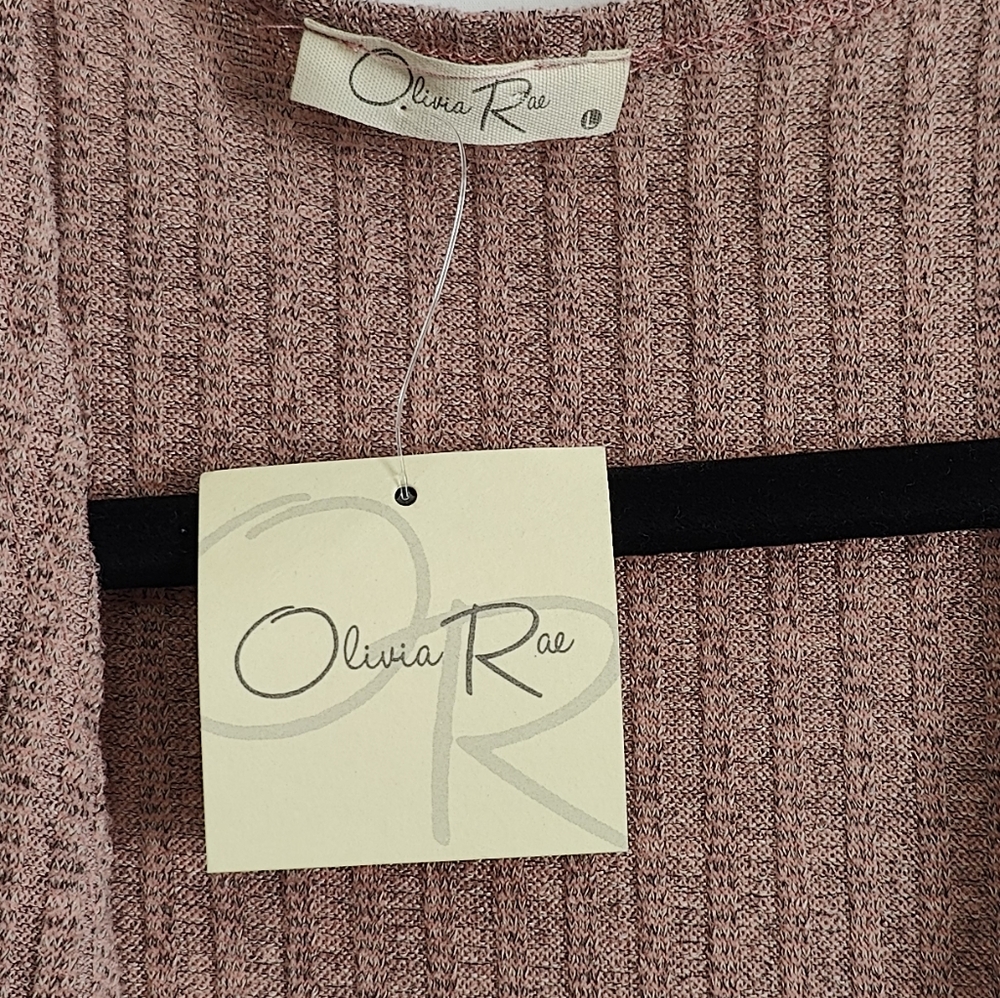 Olivia Rae Long Sleeve Long Length Cardigan - Blush - Size L - NWT - Picture 5 of 5